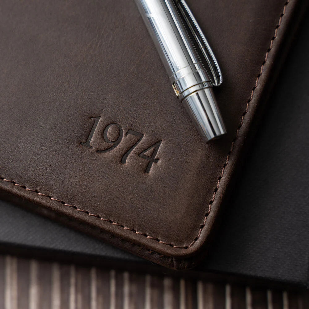 Personalised Leather A5 Notebook Holder - Brown - Image 6