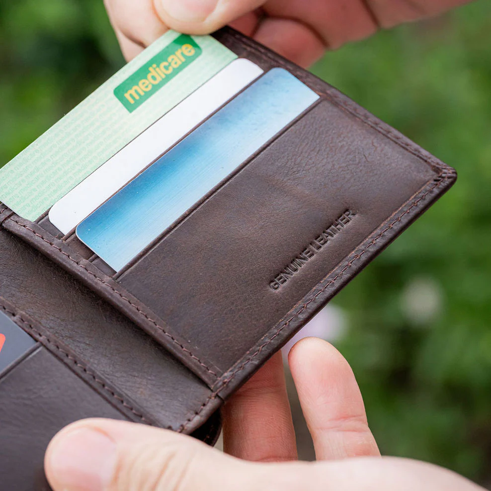 Personalised Leather Billfold Wallet - Brown - Image 4