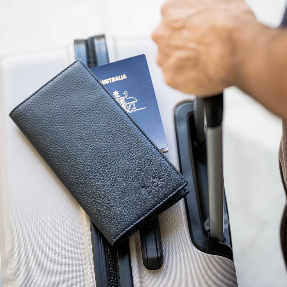 Personalised Leather Executive Travel Organiser - Navy - Image 4