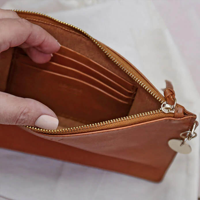 Personalised Leather Pouch - Tan - Image 3