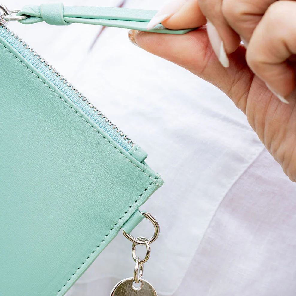 Personalised Leather Pouch - Tiffany Blue - Image 5