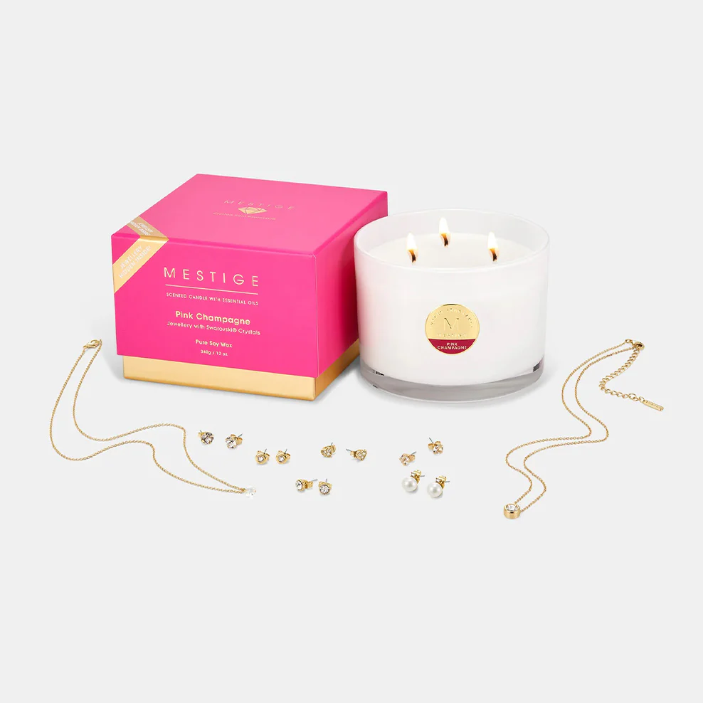 Pink Champagne Candle with Hidden Jewellery - Image 3