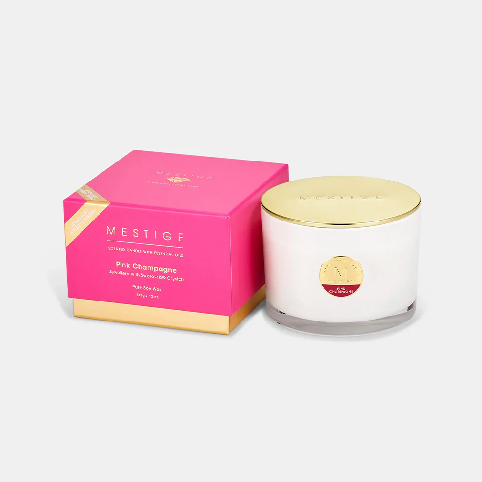 Pink Champagne Candle with Hidden Jewellery - Image 4