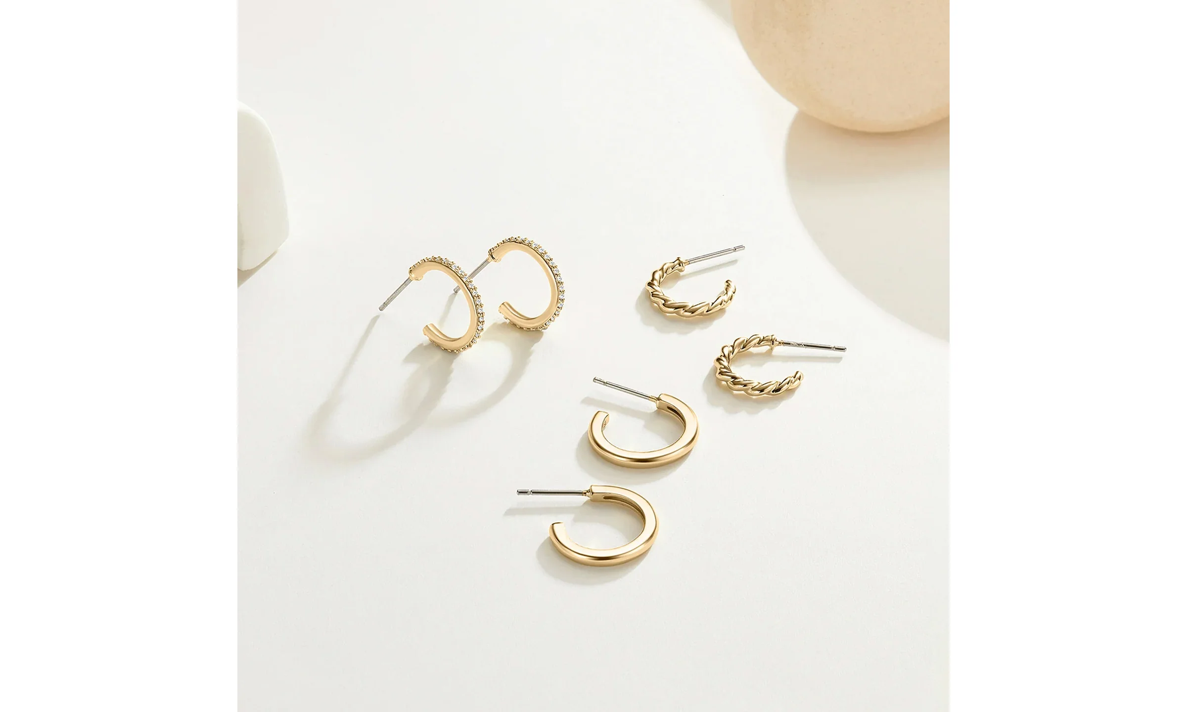 Radiance Hoops Set - Gold