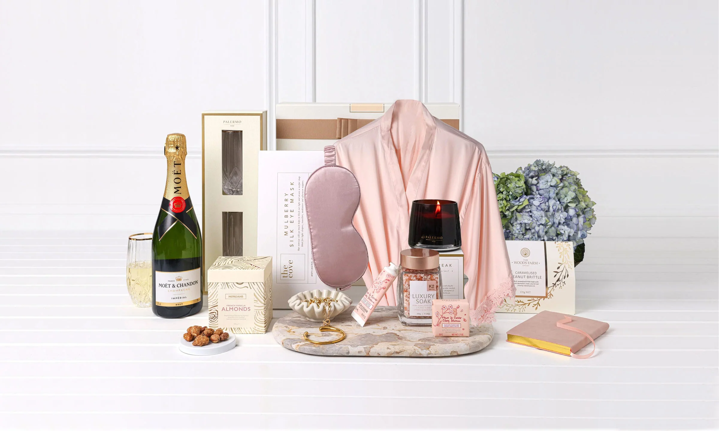 Rejuvenate & Pamper with Moët Hamper with Glasses