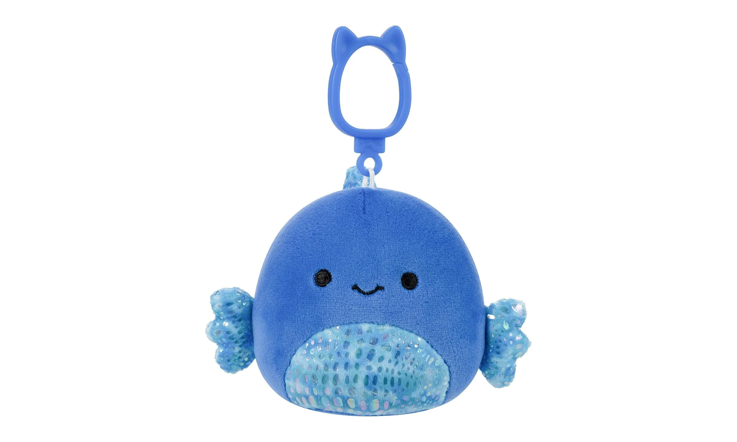 Squishmallows 3.5 Inch Little Blue Fish Clip-a-long