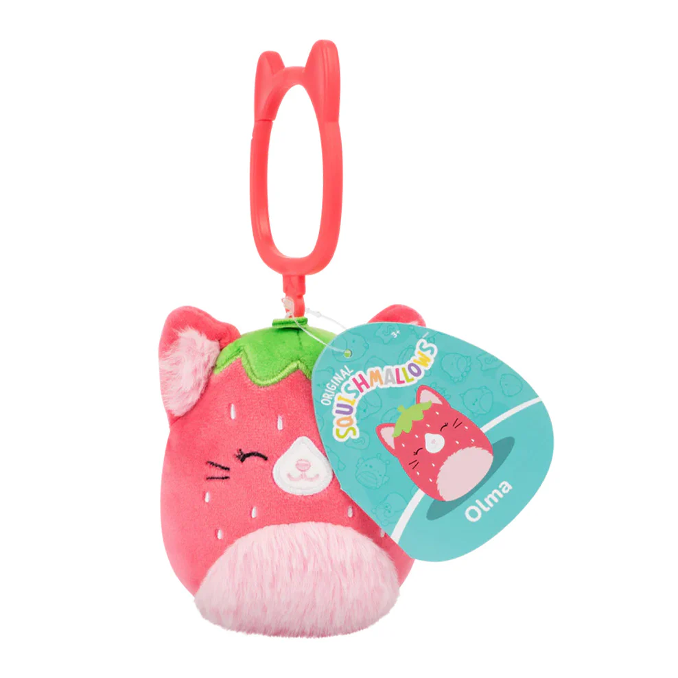 Squishmallows 3.5 Inch Strawberry Cat Clip-a-long - Image 2