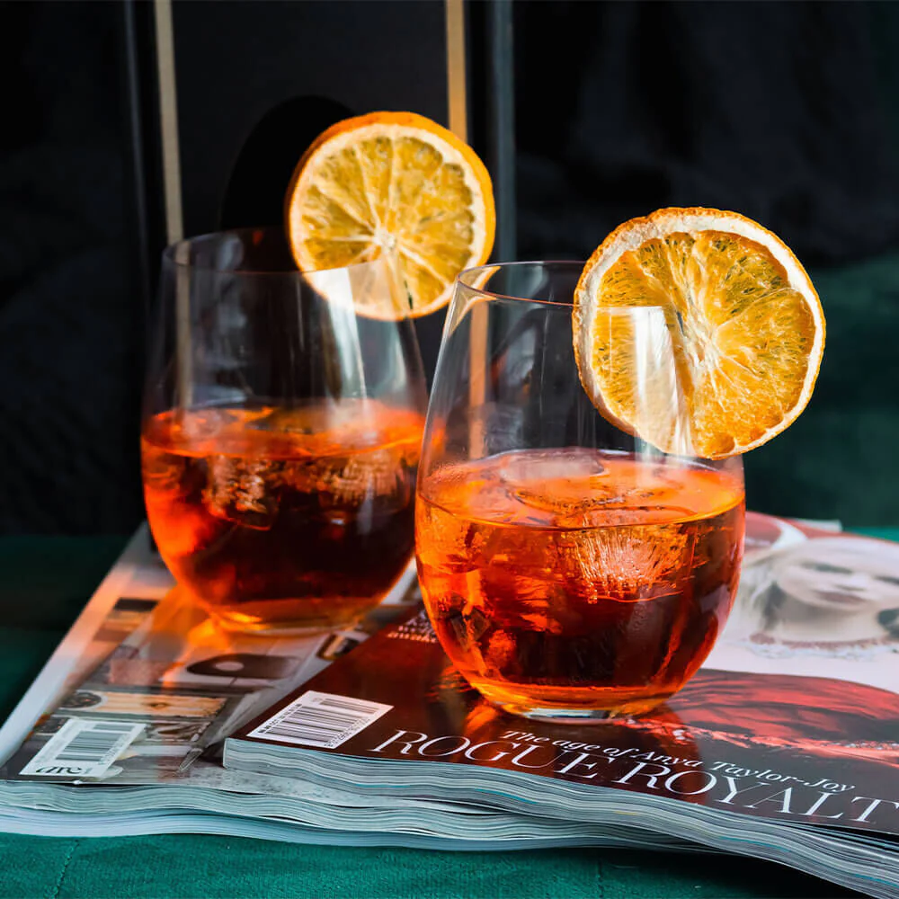 Stemless Wine Glasses & Marble Coasters (set of 2) - Image 2