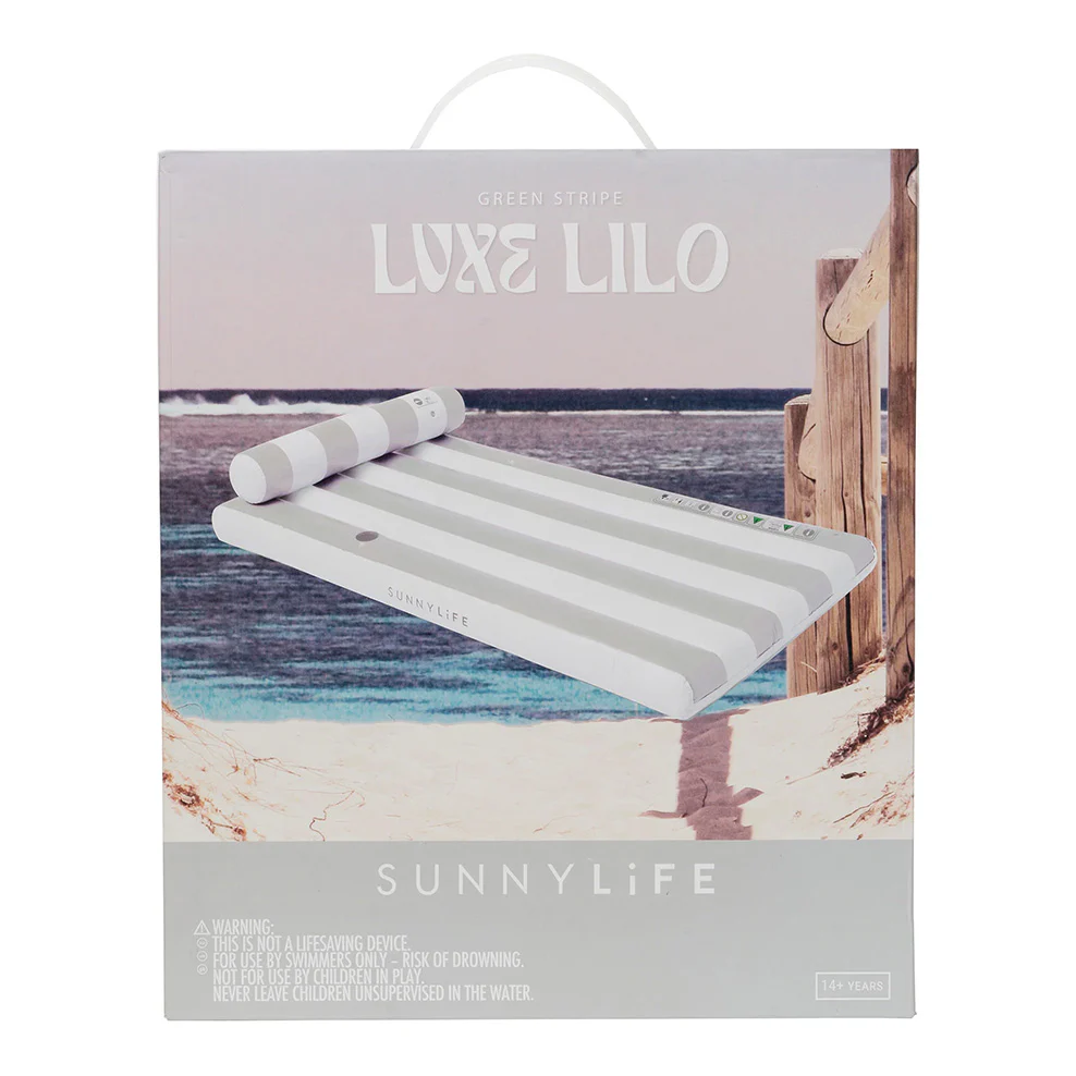 Sunnylife Luxe Lilo - Green Stripe - Image 5