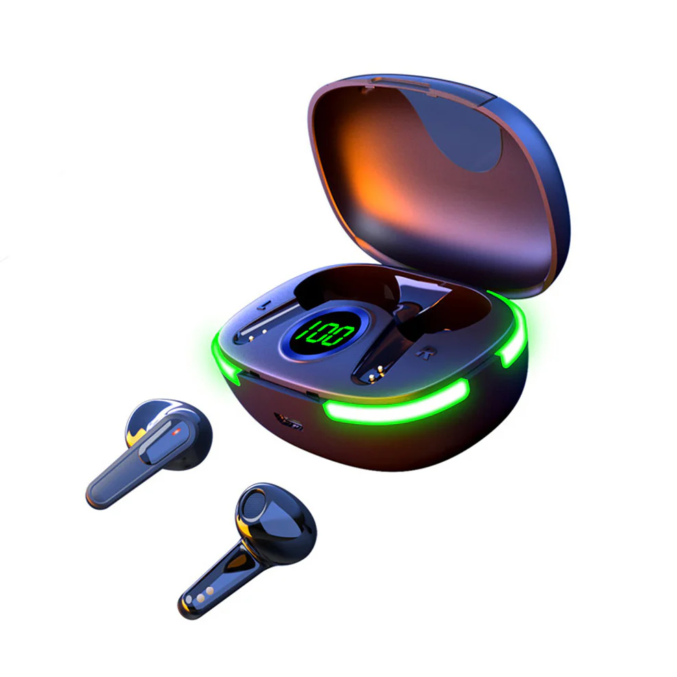 TWS Earbuds with LED Display - Black - Image 6