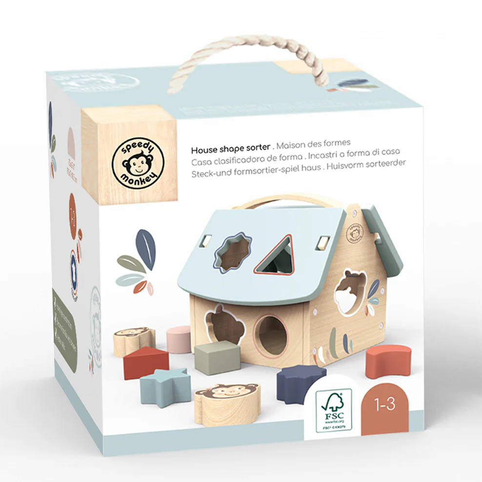 Wooden House Shape Sorter - Image 4